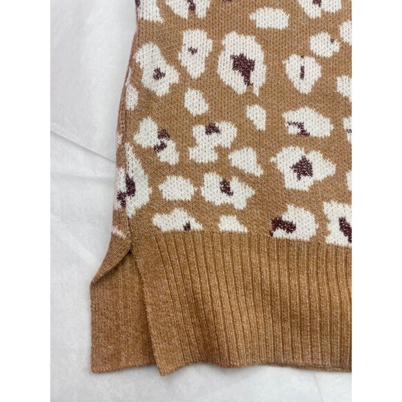 LOFT  Small Petite Leopard Print Turtleneck Tunic SweaterI’m - Picture 5 of 13